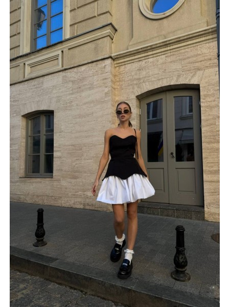 Женский комплект (юбка+корсет) черного цвета 29639