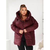 Жіноча зимова куртка бордового кольору 29653