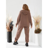 Базовый спортивный костюм для женщин кофейного цвета 29747