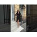 Жіноча сукня з поясом чорного кольору 28306 МО
