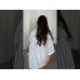 Жіноча сорочка oversize в блакитну смужку 27440 АМ