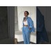 Жіноча сорочка oversize блакитного кольору 27443 АМ