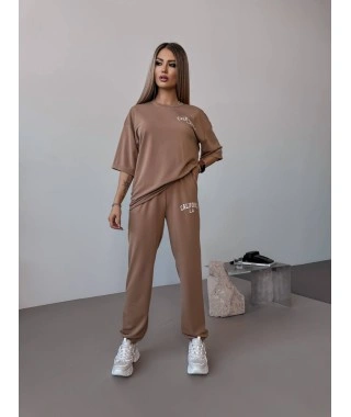 Женский спортивный костюм «California» кофейного цвета 31671