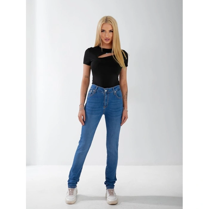 Джинсы Voyage Skinny женские светло-синего цвета 33055