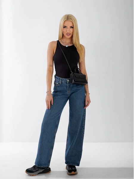 Джинсы Everton Wide leg женские синего цвета 33058