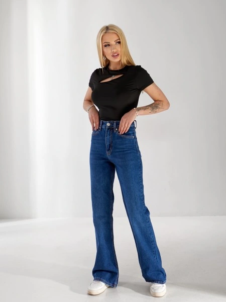 Джинсы Holo Bootcut женские синего цвета 33173
