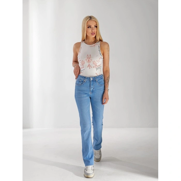 Джинсы Olivium Slim straight женские светло-синего цвета 33175