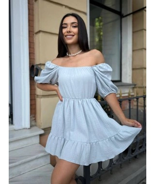 Нежное платье из муслина голубого цвета 28402