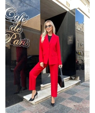 Стильный костюм двойка, красного цвета 28628